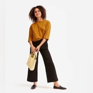 Everlane Womens Jeans Wide-Leg Crop Pants